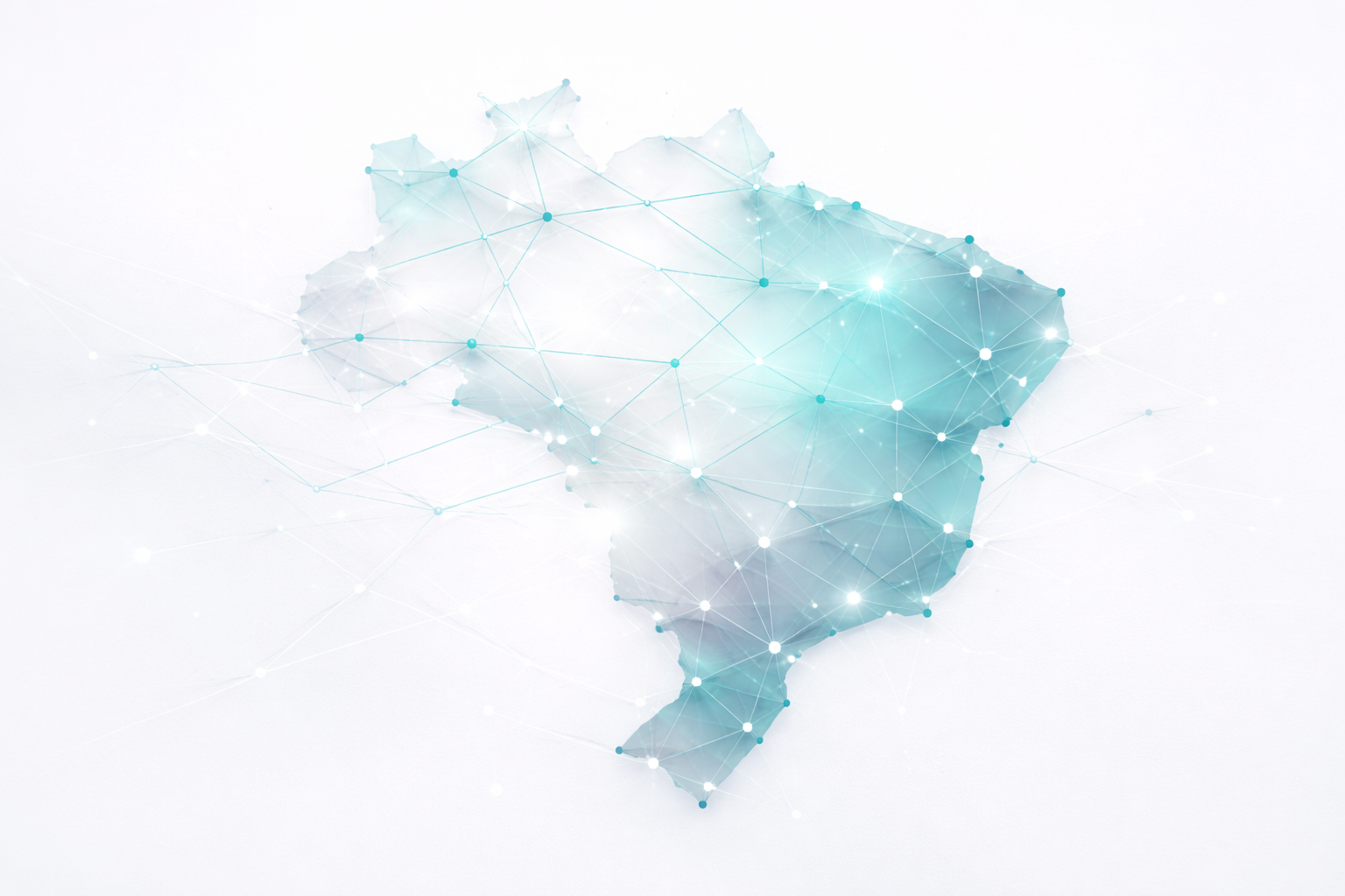 Imagem abstrata de conexões e mapa em estilo moderno e claro